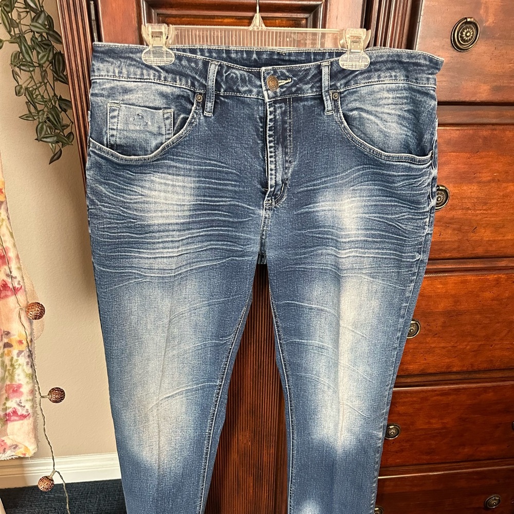 Men’s Buffalo Brand “Evan-X” Blue Jeans - Slim Straight Stretch - W36
